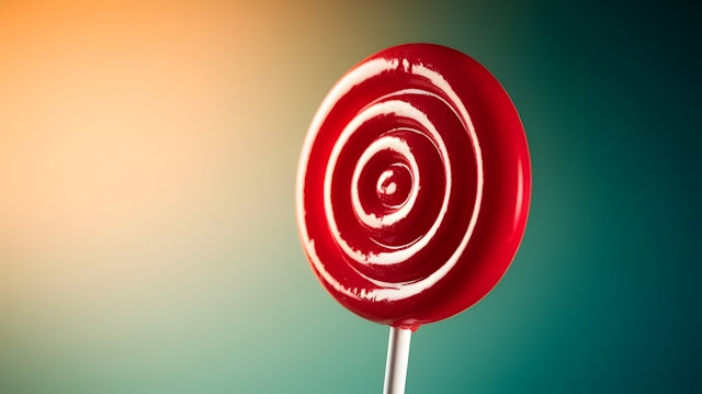 Red Spiral Lollipop