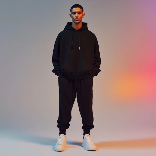 Man in Minimalist Studio