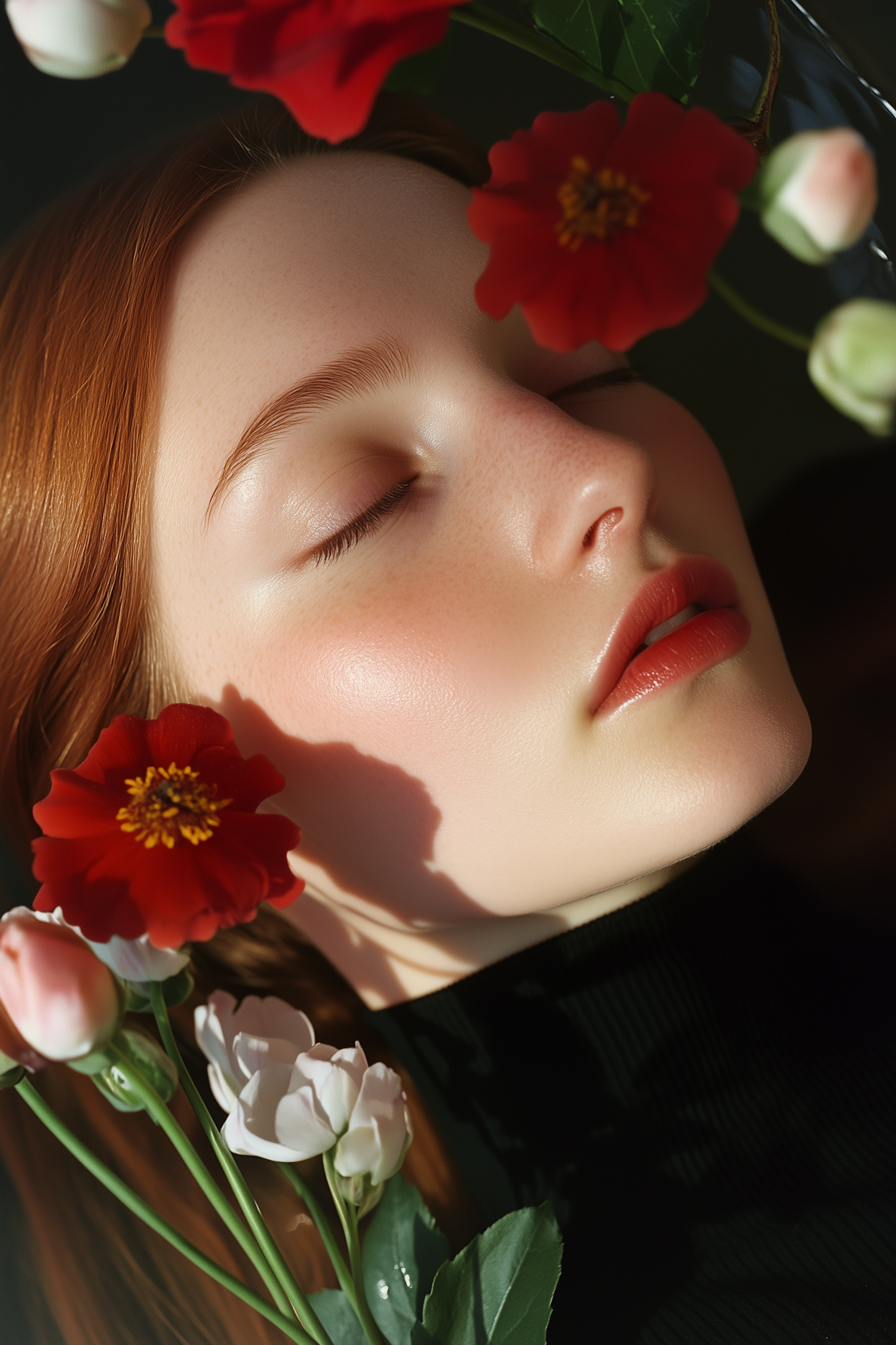 Serene Floral Portrait