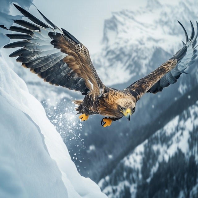 Golden Eagle in Flight