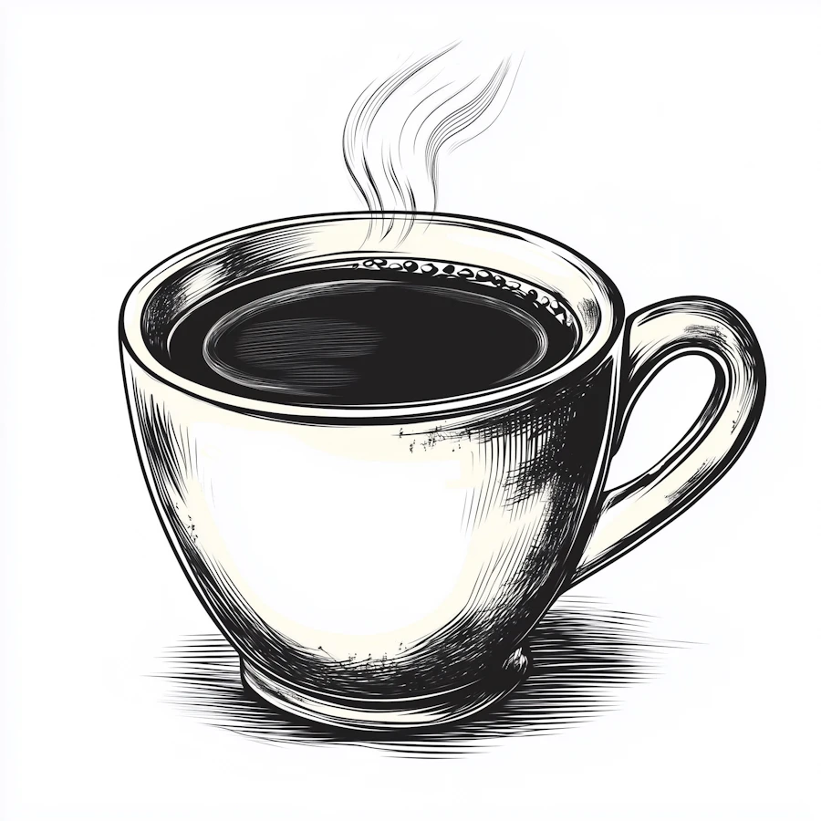 Steaming Coffee Art