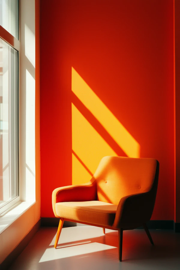 Mid-Century Orange Chair