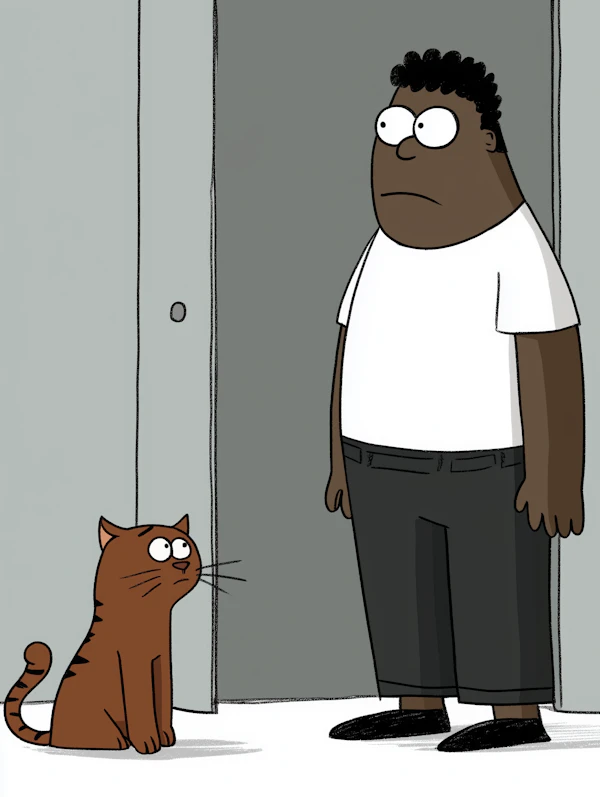 Person and Cat Interaction