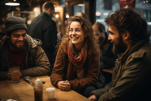 Autumnal Café Laughter