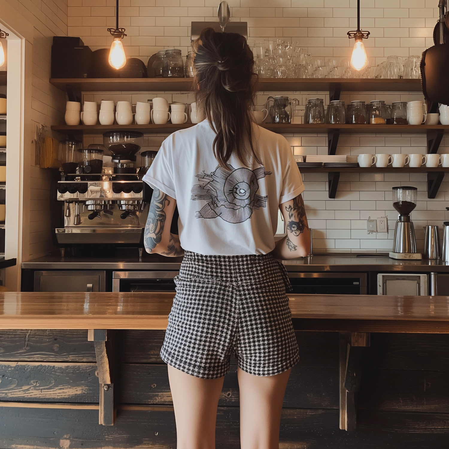 Stylish Woman in Kitchen