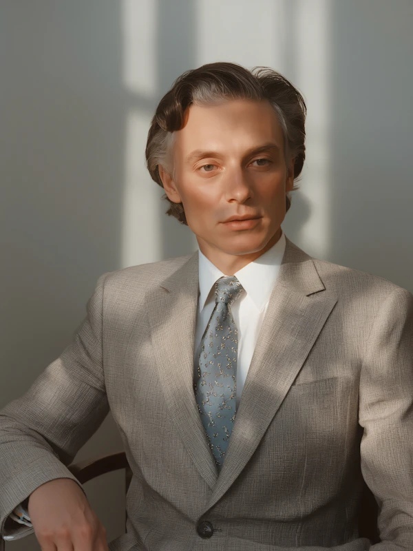 Man in Gray Suit