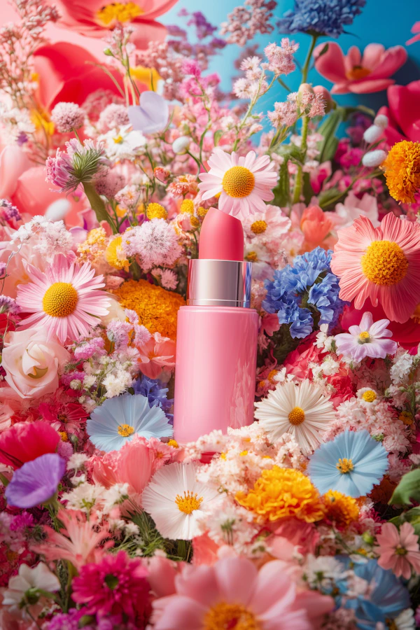 Lipstick with Flowers