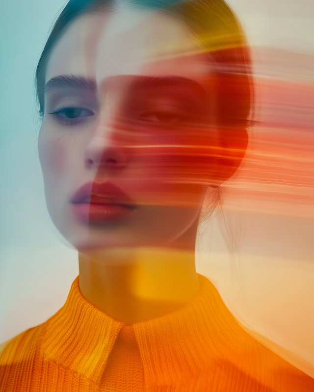 Surreal Portrait with Vibrant Colors