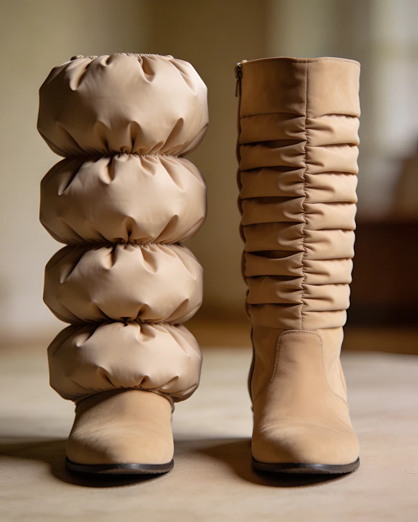 Unique Beige Boots