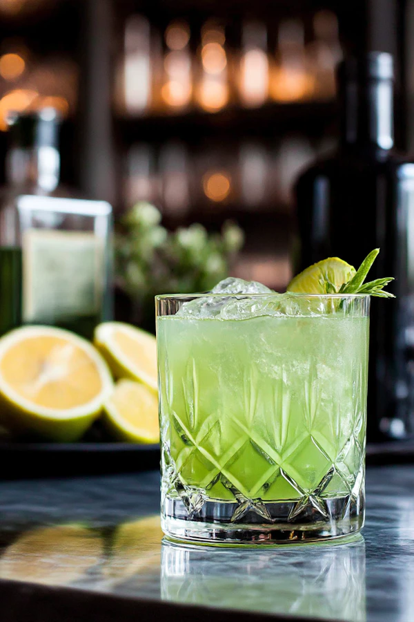 Green Cocktail Display