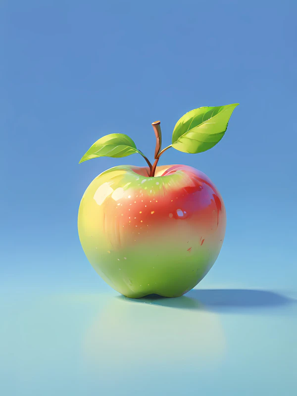 Glossy Apple Close-Up