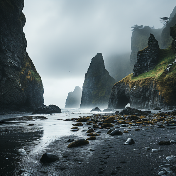 Ethereal Cliffs at Dusk