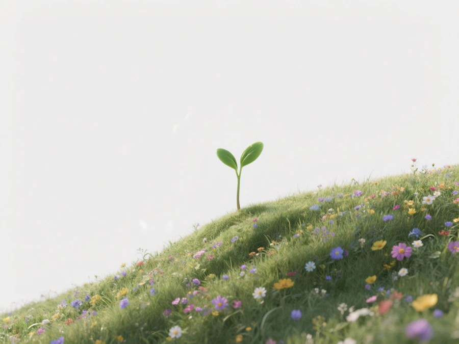 Lush Green Hill Scene