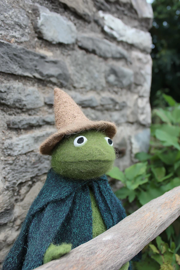 Felt Frog Figurine