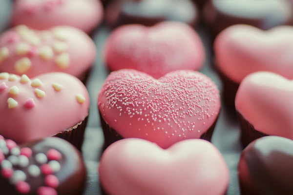Heart-Shaped Cupcakes