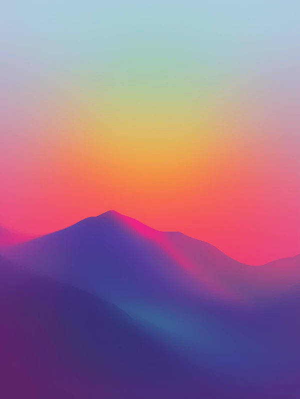 Abstract Mountain Sunset