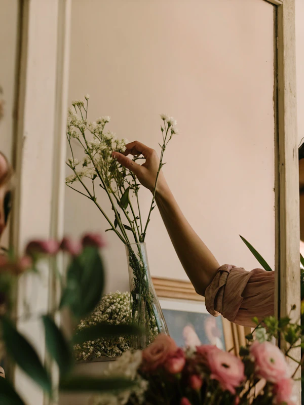 Mirror Flower Reflection