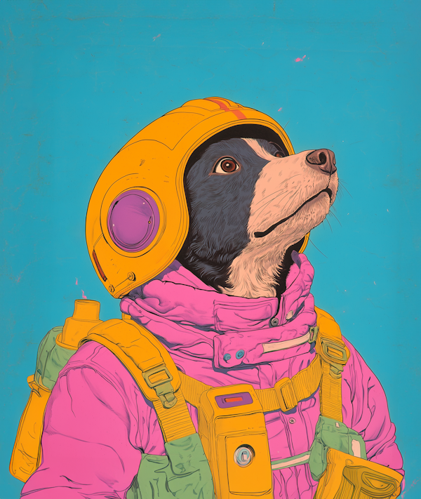 Dog in Astronaut Suit