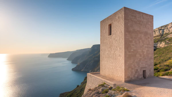 Cliffside Stone Tower