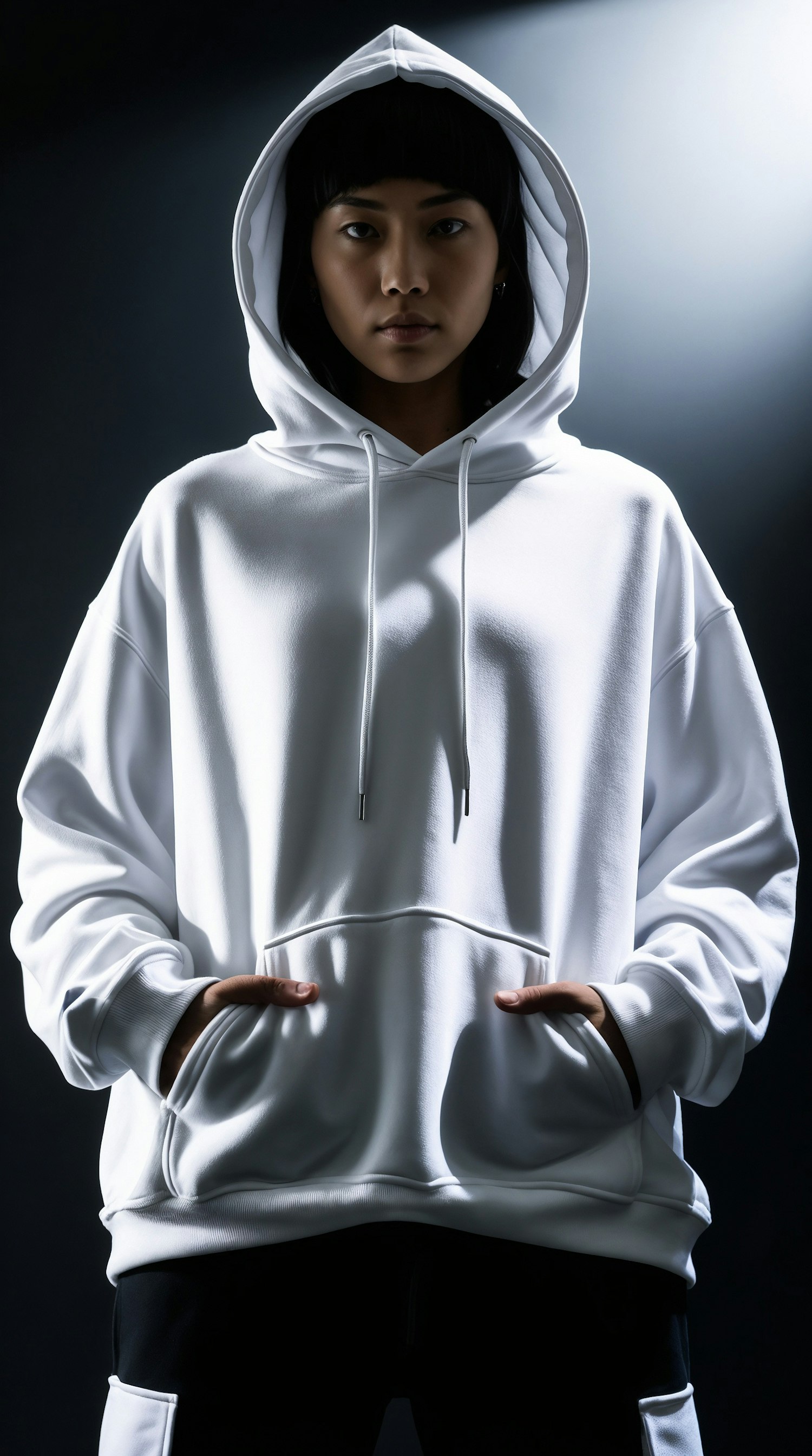 Person in White Hoodie