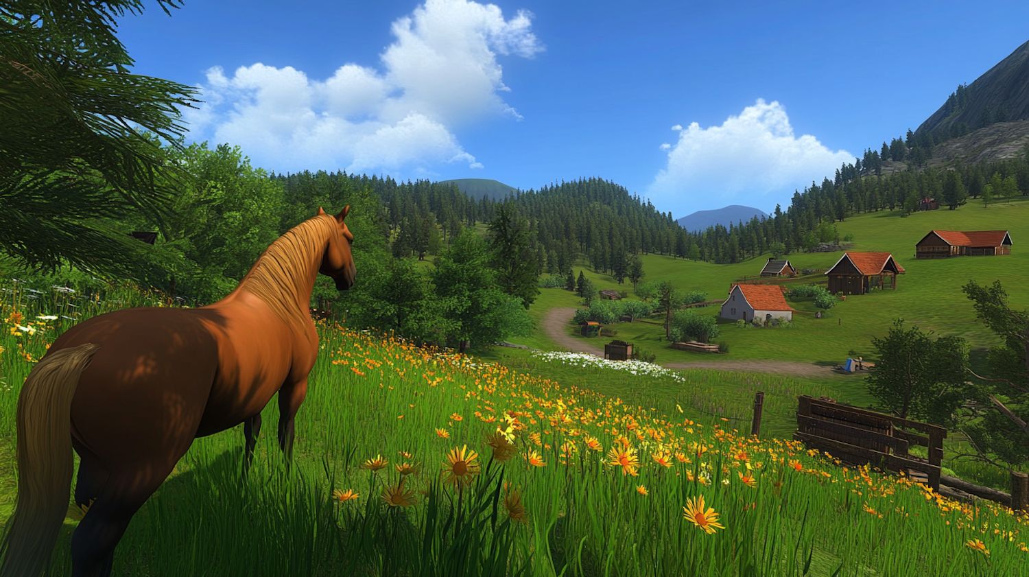 Serene Countryside Scene with Horse