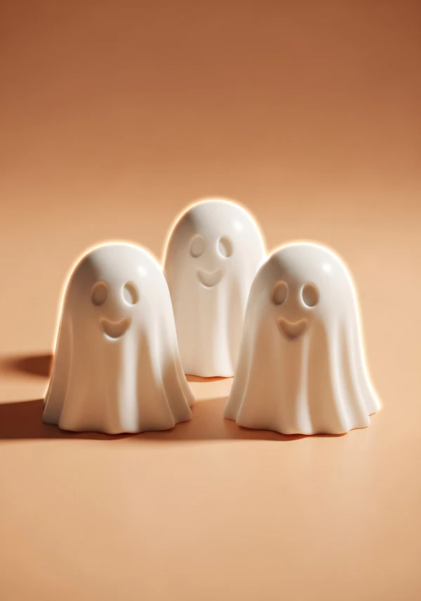 Ceramic Ghost Figurines