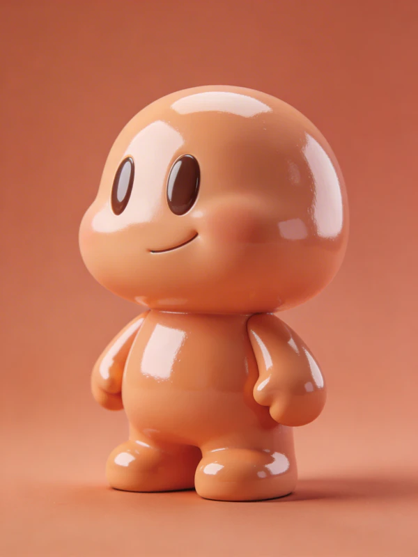 Orange Figurine Display
