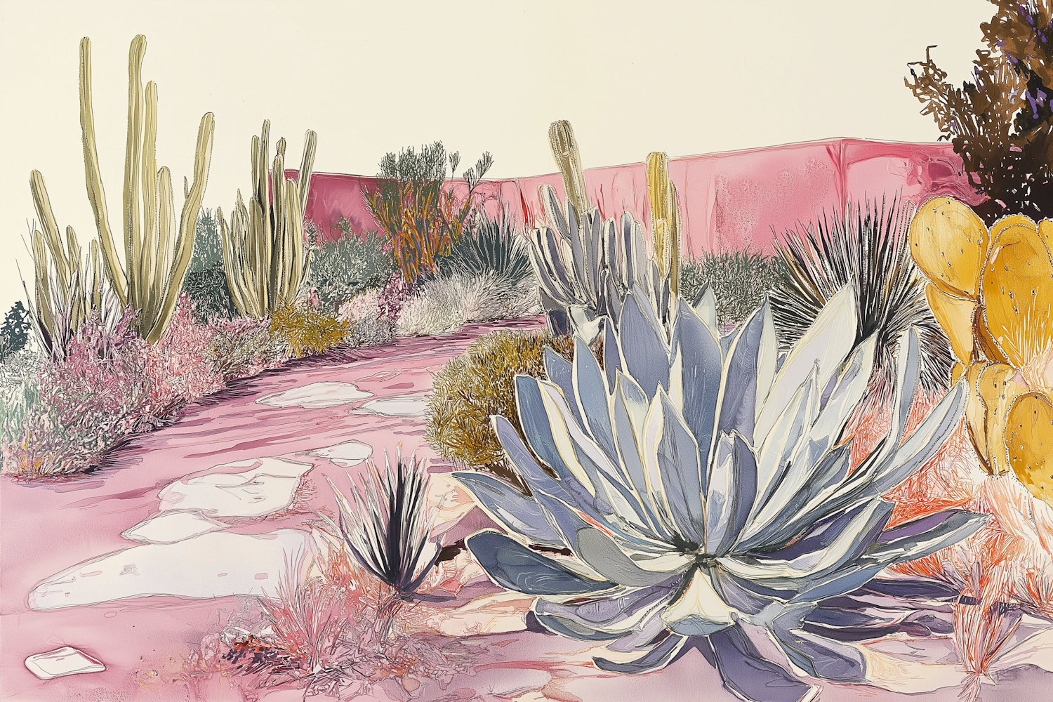 Stylized Desert Garden Art