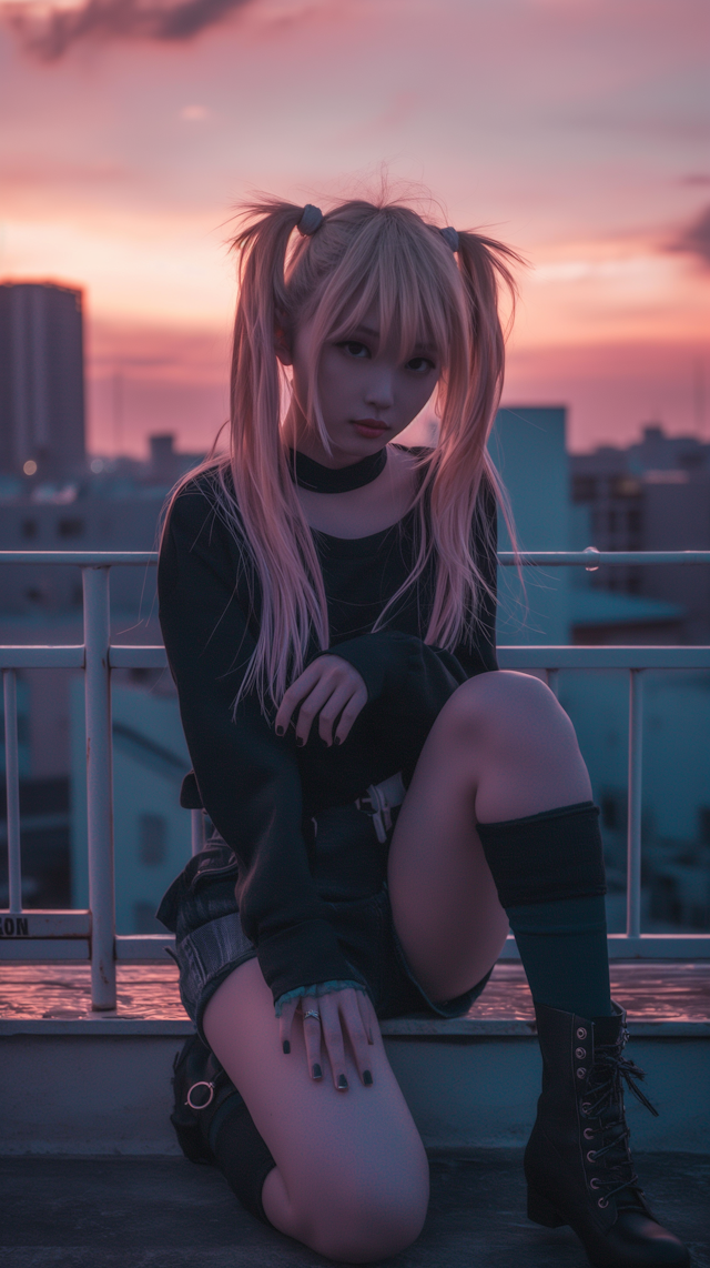 Sunset Balcony Contemplation