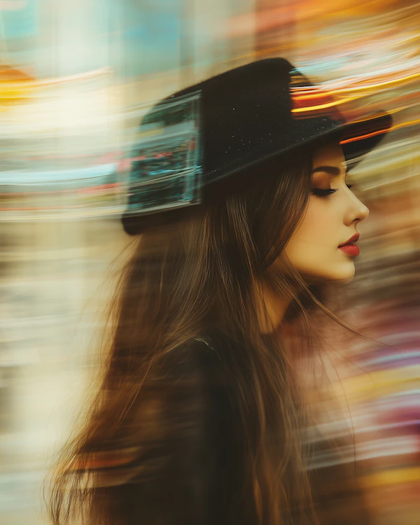 Elegant Woman in Motion