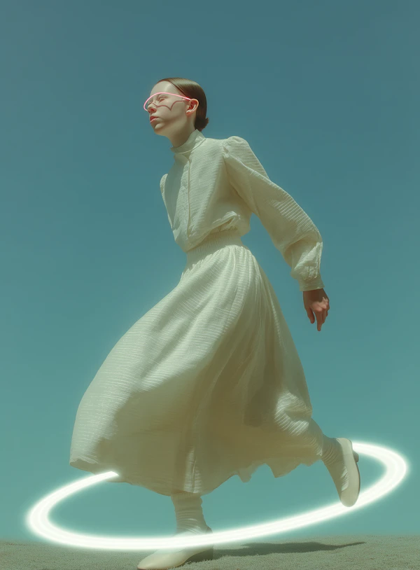 Futuristic Serenity Portrait