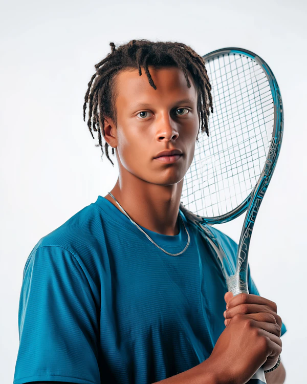 Focused Tennis Player