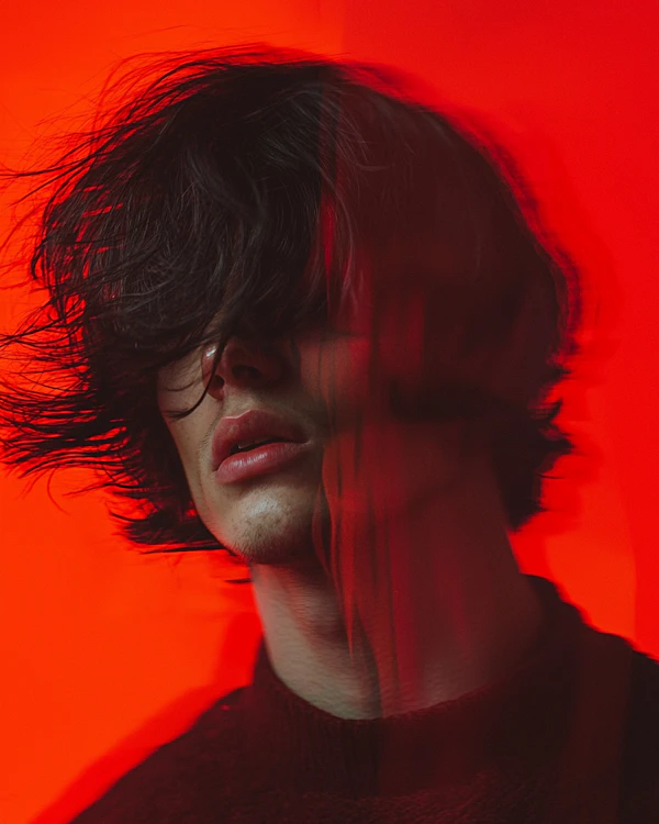 Moody Red Portrait