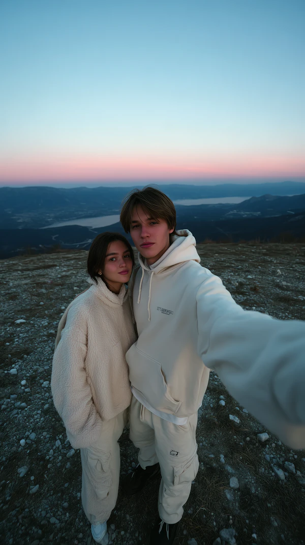 Couple's Sunset Selfie