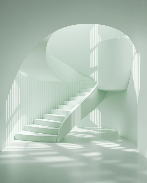 Minimalist Spiral Staircase