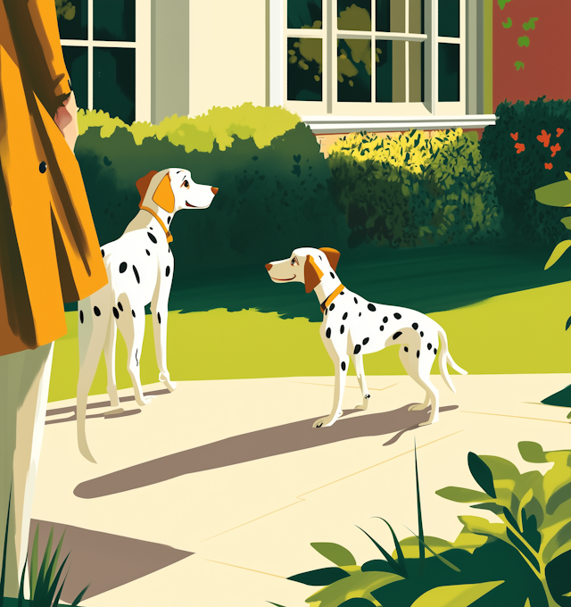 Dalmatian Duo in Domestic Bliss