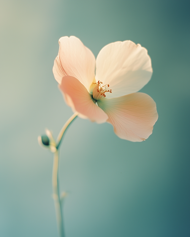 Delicate Flower with Pastel Petals