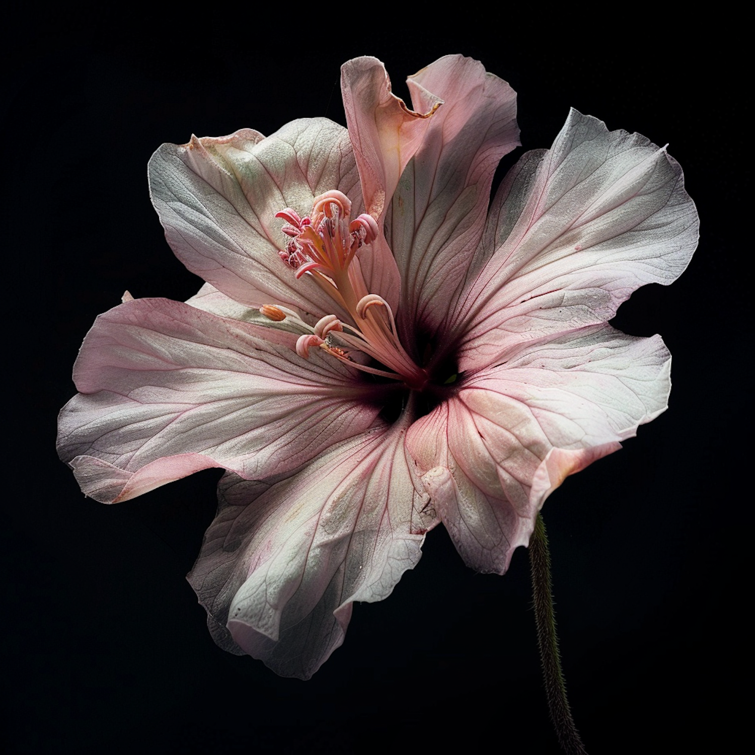 Solitary Hibiscus in Detail