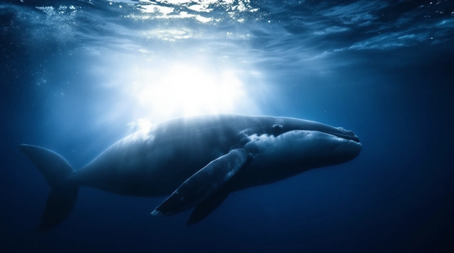 Majestic Whale Underwater