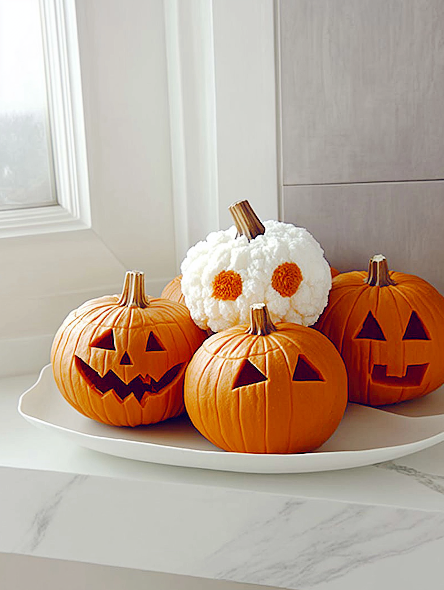 Creative Halloween Pumpkin Arrangement