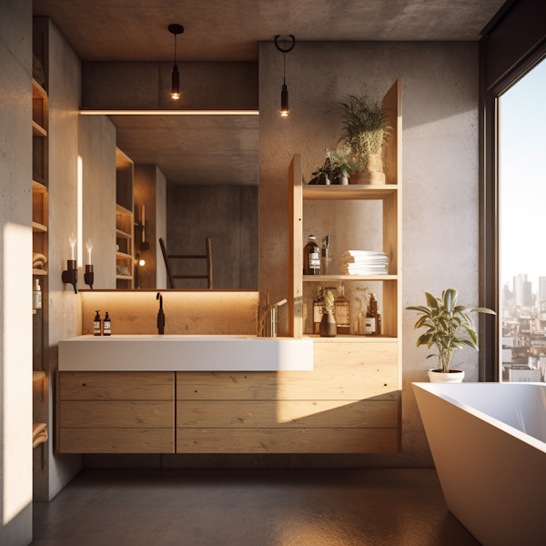 Cozy Modern Bathroom Interior