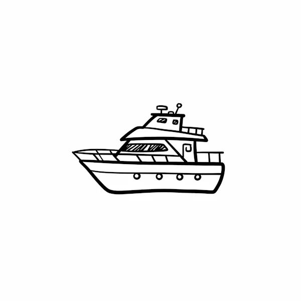 Minimalist Yacht Sketch
