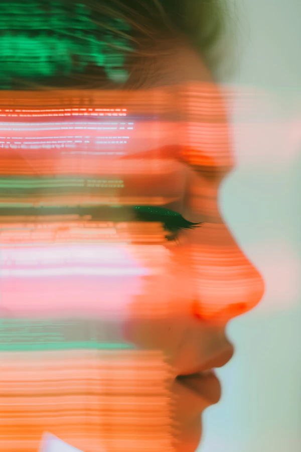 Stylized Face Close-Up