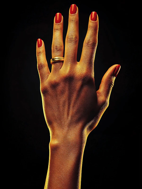 Golden Hand Close-Up