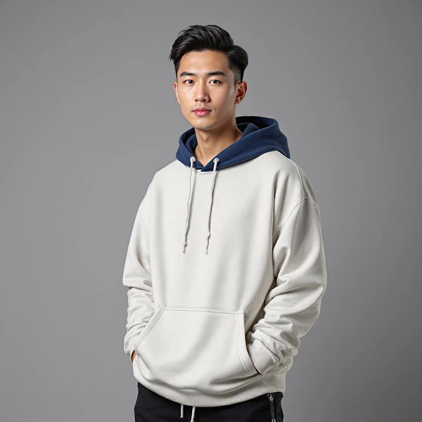 Young Man in Hoodie
