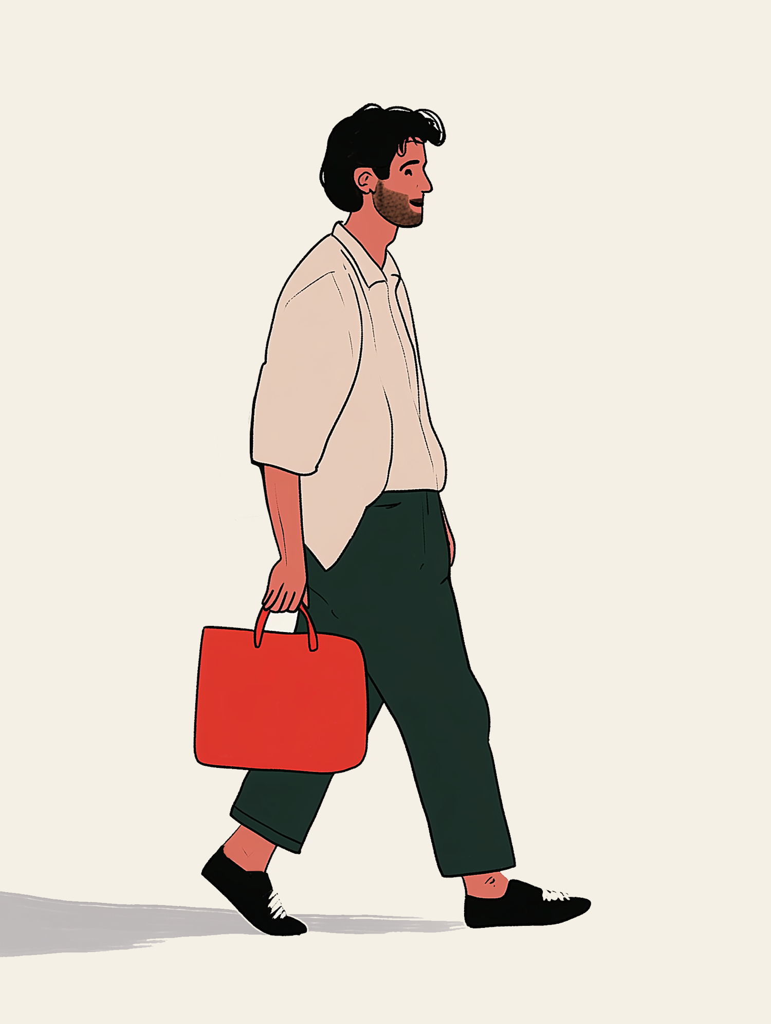 Man with Red Briefcase