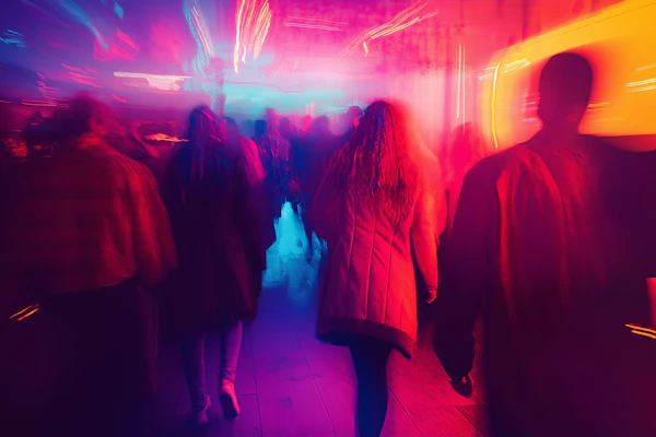 Neon Urban Crowd