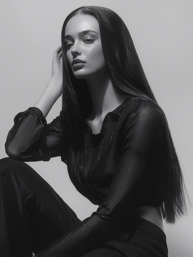 Elegant Monochrome Portrait
