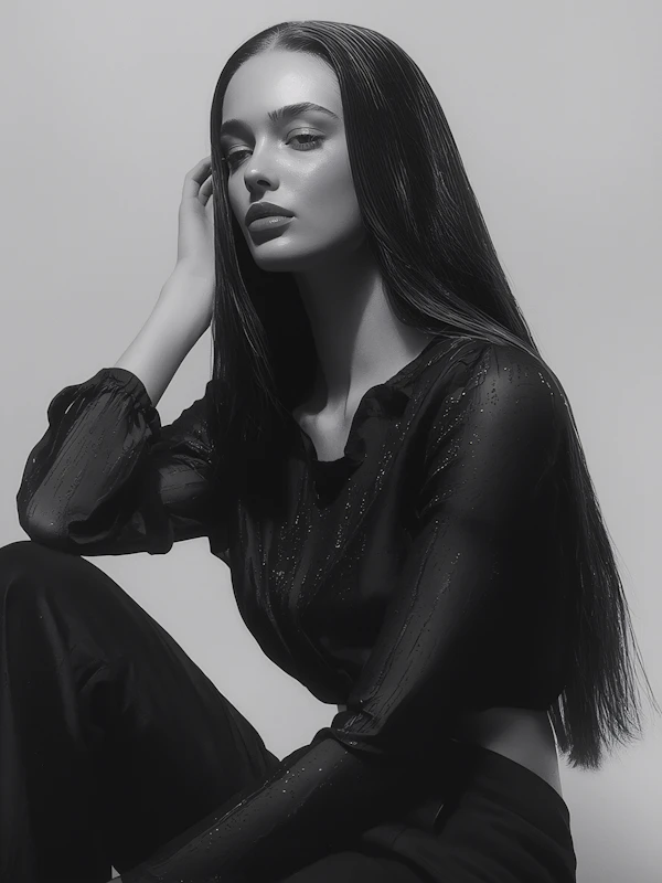 Elegant Monochrome Portrait