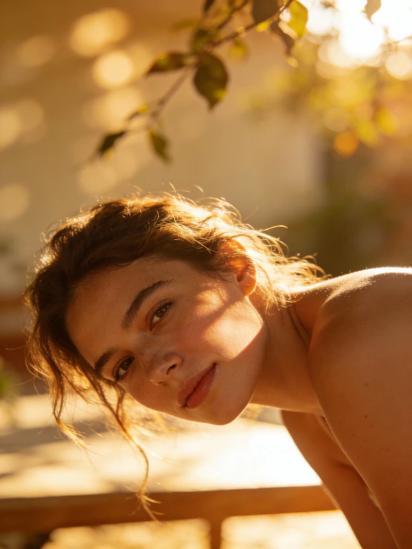 Serene Sunlit Portrait
